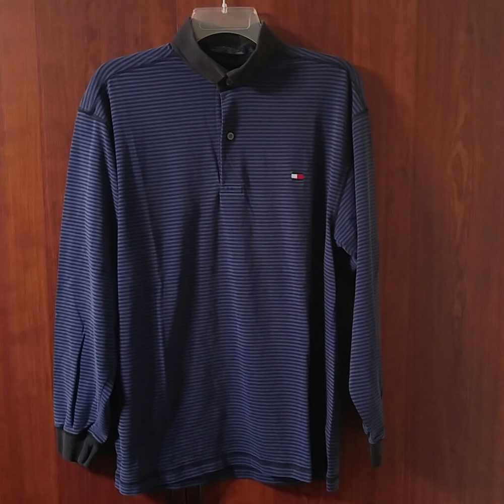 Tommy Hilfiger Men's Long-Sleeve Polo Size Large
